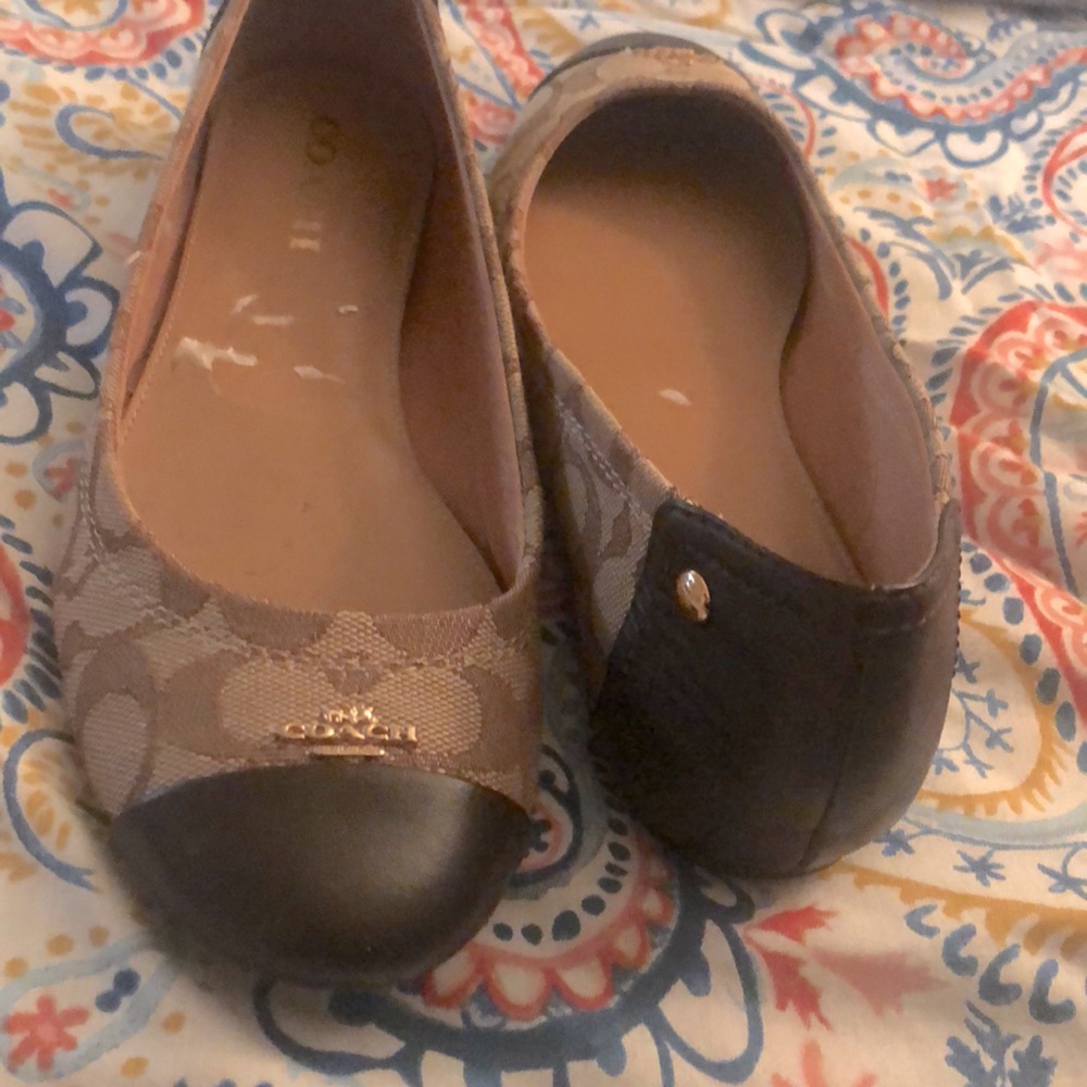Coach brown flats